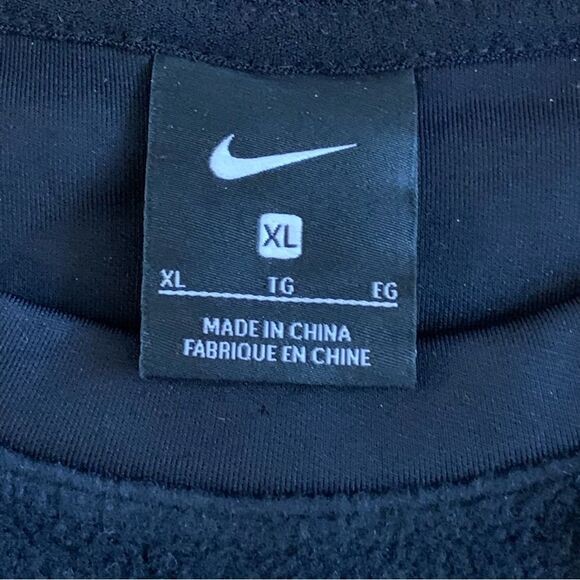 NWT Nike women’s therma Icon Clash Fleece crewneck gold sparkle size XL - Picture 11 of 15